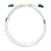 LogiLink FC0LC10 cable de parcheo de fibra óptica OS2 dúplex LC/APC a LC/APC blindado de acero, 10 m, blanco