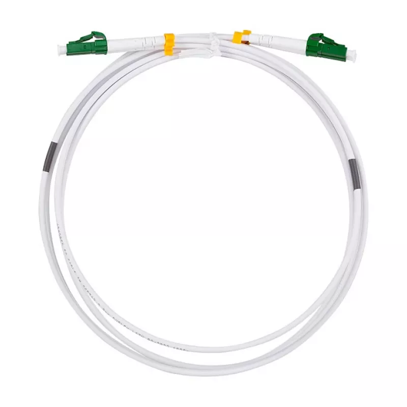 LogiLink FC0LC10 cable de parcheo de fibra óptica OS2 dúplex LC/APC a LC/APC blindado de acero, 10 m, blanco
