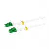 LogiLink FC0LC10 cable de parcheo de fibra óptica OS2 dúplex LC/APC a LC/APC blindado de acero, 10 m, blanco