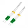LogiLink FC0LC10 cable de parcheo de fibra óptica OS2 dúplex LC/APC a LC/APC blindado de acero, 10 m, blanco
