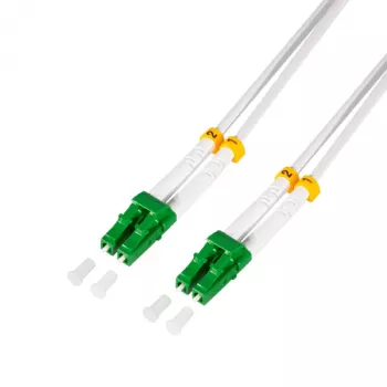 LogiLink FC0LC20 cable de conexión de fibra óptica OS2 LC/APC a LC/APC simplex monomodo 20 m blanco
