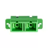 Adaptador de fibra LogiLink SC dúplex, 12 uds., con brida, verde
