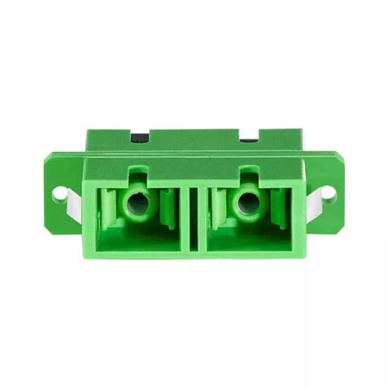Adaptador de fibra LogiLink SC dúplex, 12 uds., con brida, verde