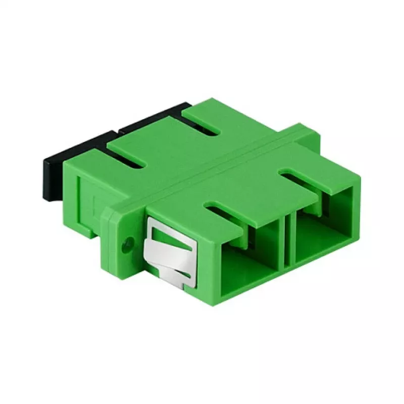 Adaptador de fibra LogiLink SC dúplex, 12 uds., con brida, verde