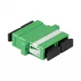 Adaptador de fibra LogiLink SC dúplex, 12 uds., con brida, verde