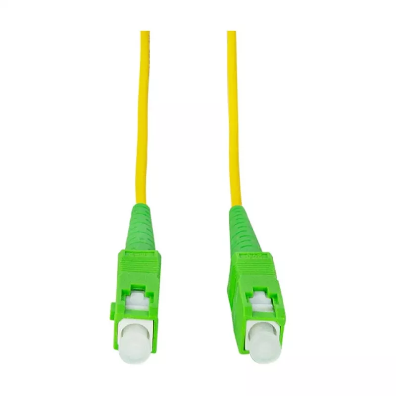 LogiLink Cable de conexión de fibra óptica – Simplex, OS2 SM G.657.A2, SC/APC a SC/APC, 1 m, amarillo