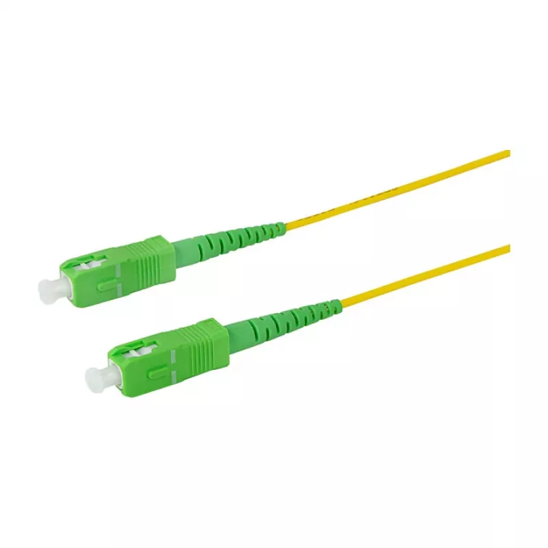 LogiLink Cable de conexión de fibra óptica – Simplex, OS2 SM G.657.A2, SC/APC a SC/APC, 1 m, amarillo