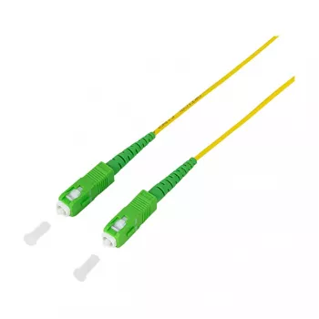 LogiLink Cable de conexión de fibra óptica – Simplex, OS2 SM G.657.A2, SC/APC a SC/APC, 1 m, amarillo