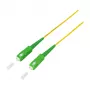LogiLink Cable de conexión de fibra óptica – Simplex, OS2 SM G.657.A2, SC/APC a SC/APC, 1 m, amarillo