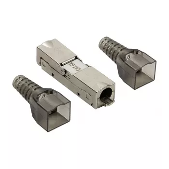 LogiLink conector RJ45 de campo Cat.6A STP 10G, IDC sin herramientas, zamak, AWG 22-26, plateado