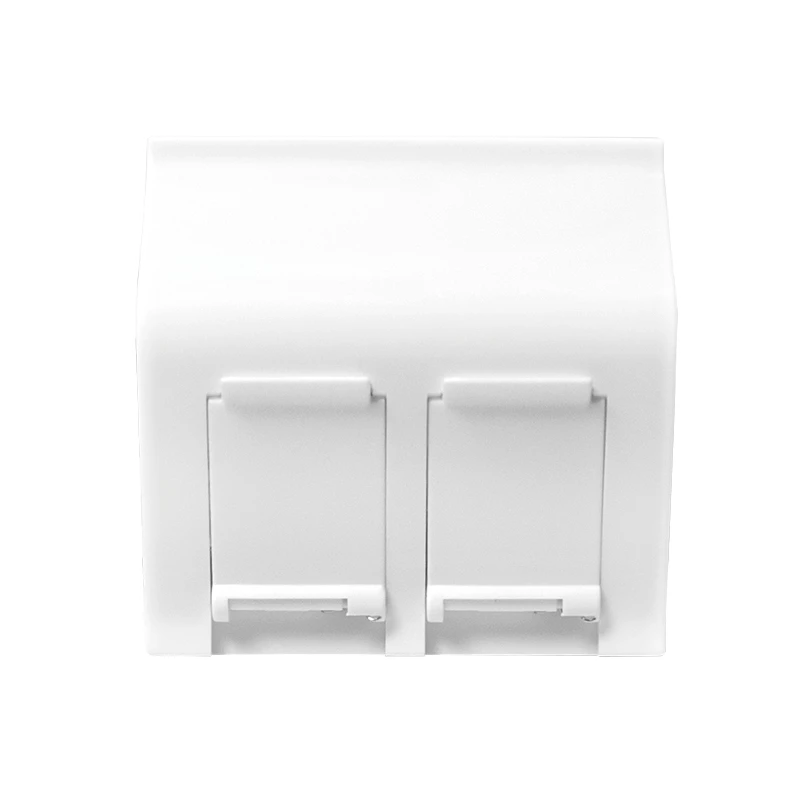 LogiLink placa embellecedora French 45° Type, 45x45 mm, 2 puertos, blanco
