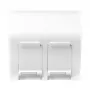 LogiLink placa embellecedora French 45° Type, 45x45 mm, 2 puertos, blanco