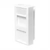 LOGILINK Placa embellecedora French Faceplate inserto modular 22,5x45 mm, blanco