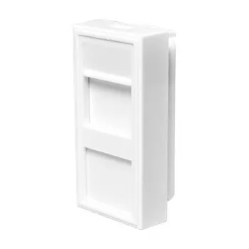 LOGILINK Placa embellecedora French Faceplate inserto modular 22,5x45 mm, blanco