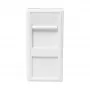 LOGILINK Placa embellecedora French Faceplate inserto modular 22,5x45 mm, blanco