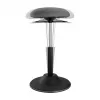 LogiLink EO0022 taburete oscilante regulable en altura, asiento acolchado de tela, capacidad de 113 kg, gris/negro