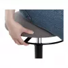 LogiLink EO0022 taburete oscilante regulable en altura, asiento acolchado de tela, capacidad de 113 kg, gris/negro
