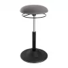 LOGILINK taburete ergonómico regulable en altura EO0022 - taburete ergonómico para sentarse activo con gas lift, giro 360°, negro