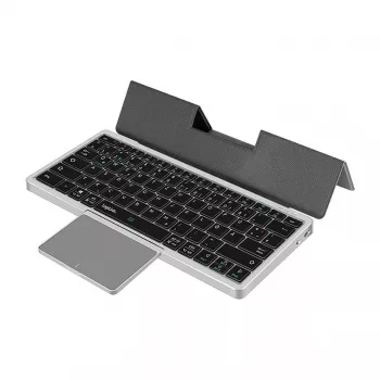 LOGILINK ID0214 Teclado inalámbrico con touchpad, Bluetooth 5.1, 3 canales, Gris