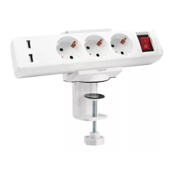 LogiLink KAB0067 Organizador de cables de sujeción a mesa con pinza