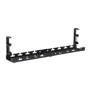 Organizador de cables bajo el escritorio LOGILINK KAB0094, sistema de fijación, extensible, metal, negro
