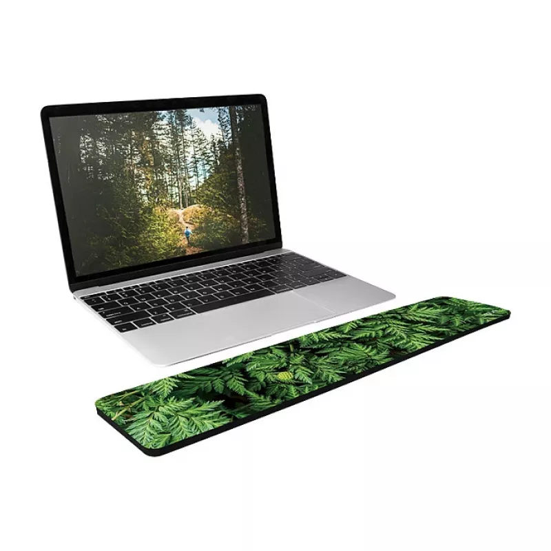 LogiLink reposamuñecas para teclado, largo - reposamuñecas ergonómico de espuma viscoelástica para teclados de tamaño completo, base antideslizante, negro