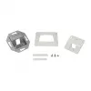 Placa embellecedora Keystone LogiLink 45° para 1 módulo, blanco puro