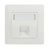 Placa embellecedora Keystone LogiLink 45° para 1 módulo, blanco puro