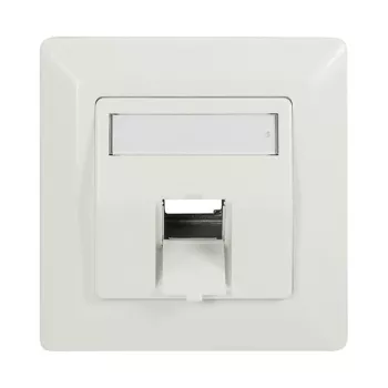 Placa embellecedora Keystone LogiLink 45° para 1 módulo, blanco puro