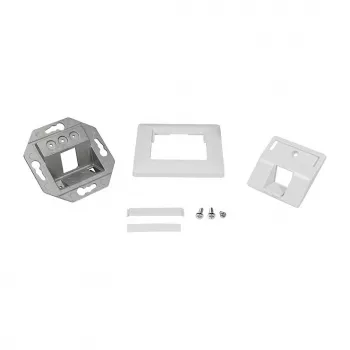 Placa embellecedora Keystone LogiLink 45° para 1 módulo, blanco señal