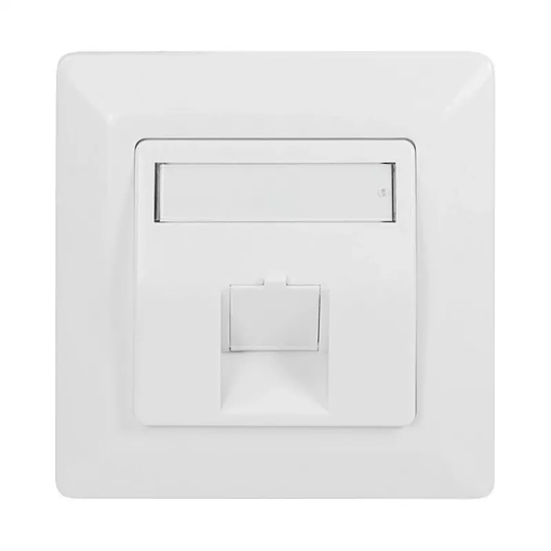 Placa embellecedora Keystone LogiLink 45° para 1 módulo, blanco señal