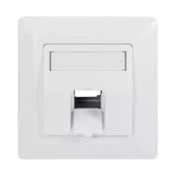 Placa embellecedora Keystone LogiLink 45° para 1 módulo, blanco señal