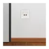 LogiLink Tapa keystone para 2 módulos, saliente, UP/50, blanco puro