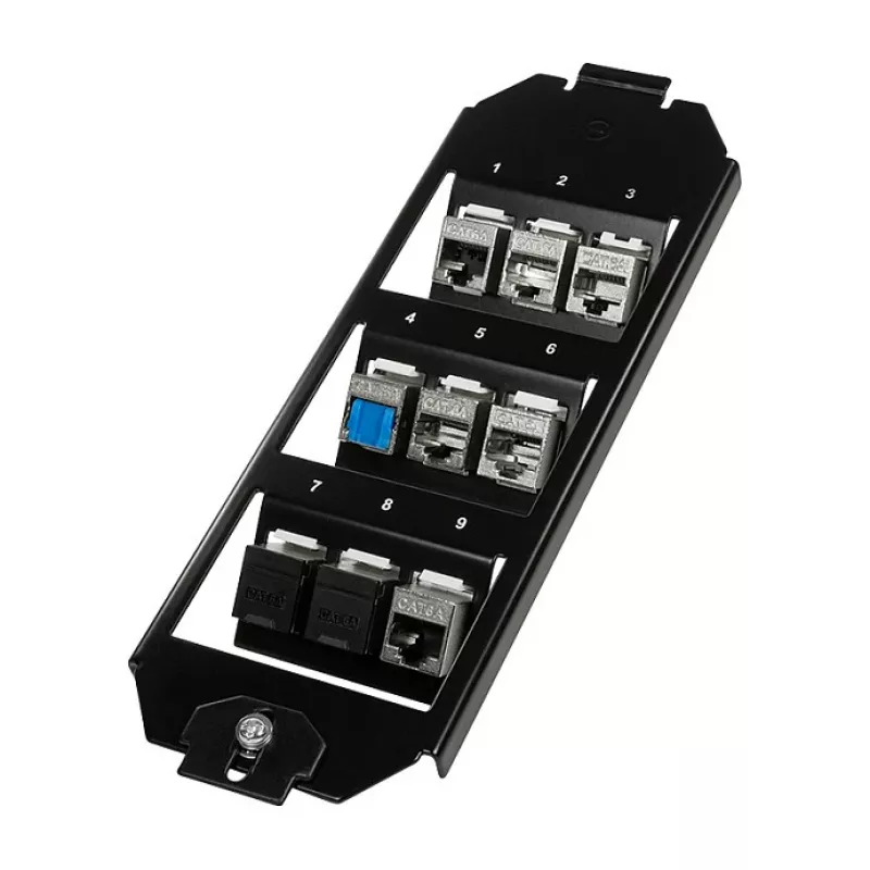 Logilink inserto de caja de suelo Keystone para 3 x 3 módulos Keystone, negro