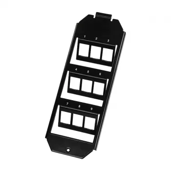 Logilink inserto de caja de suelo Keystone para 3 x 3 módulos Keystone, negro