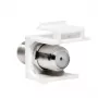 LogiLink Acoplador en línea Keystone F hembra a F hembra 75 ohmios blanco