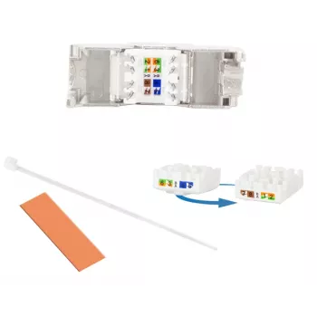 Conector Keystone LogiLink Cat.6A STP con tapa antipolvo, 14,4mm, 22-26 AWG, 24 unidades
