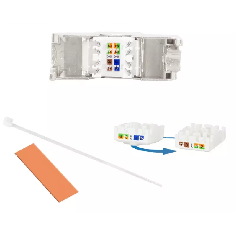 Conector Keystone LogiLink Cat.6A STP con tapa antipolvo, 14,4mm, 22-26 AWG, 24 unidades