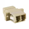 LogiLink adaptador de fibra óptica LC dúplex multimodo con brida, beige