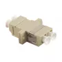 LogiLink adaptador de fibra óptica LC dúplex multimodo con brida, beige