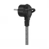 LogiLink LPS104 cable de extensión, CEE 7/7 a CEE 7/3, trenzado textil, negro/gris, 3 m