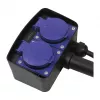 Logilink LPS214 regleta de enchufes, 2 tomas schuko, IP44, pica de tierra, cable de 2m