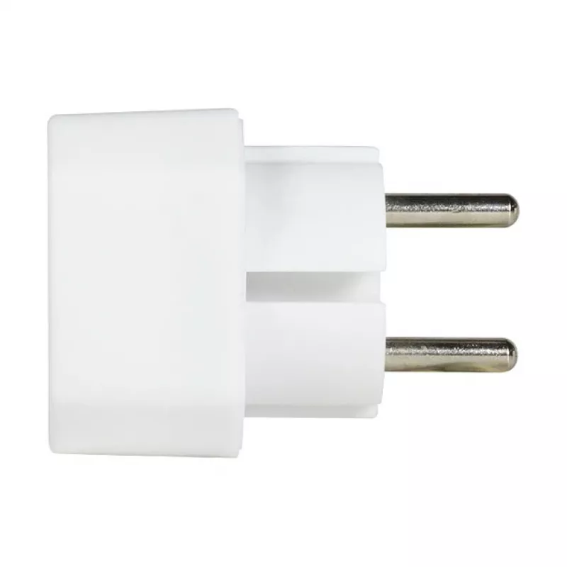 LogiLink LPS218 Adaptador de enchufe europeo con 2 tomas, blanco