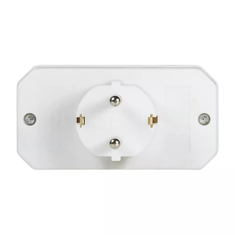 LogiLink LPS221 Adaptador de enchufe Schuko a 2x Euro + 1x Schuko, blanco, 16 A, 250 V, 3680 W, protección infantil