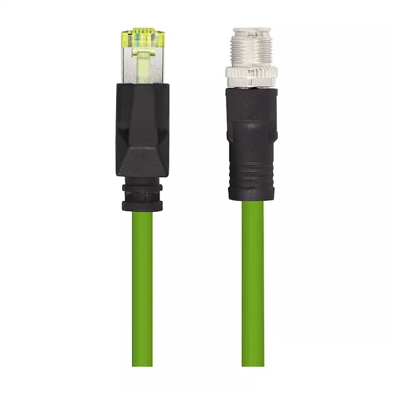 LogiLink Cable de red industrial M12 CAT6A, PUR, M12 codificado X a RJ45, 1,5 m