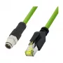 LOGILINK M12 Cable de parcheo industrial CAT6A, PUR, M12 codificado X a RJ45, 10 m