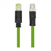 LogiLink M12 CAT6A cable de parcheo industrial, PUR, M12 codificado en X a RJ45, 20 m