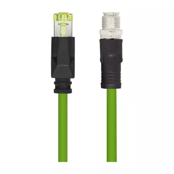 LOGILINK M12 Cable de red industrial CAT6A, PUR, M12 codificado X a RJ45, 3 m