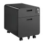 LOGILINK archivador móvil, 2 cajones con cerradura, negro