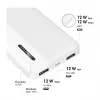 Batería externa móvil Logilink, LiPo, 10000 mAh, USB-C entrada/salida, blanco